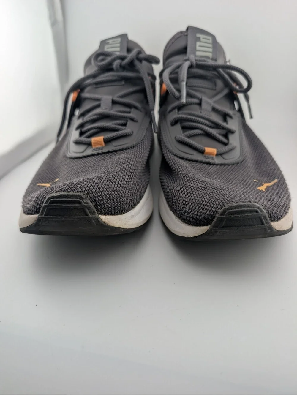 Puma Men's Size 12 Pacer 23 Running Shoes Gray Orange